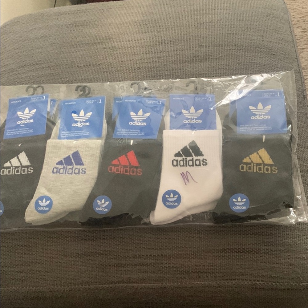 Adidas Men's Multi-Color Crew Socks
